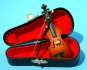 588944 Violine 10cm mit Bogen im Koffer