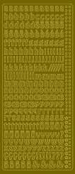 519322 Sticker Kleinbuchstaben gold 